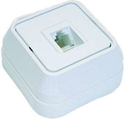 Makel Complete Single Telephone Socket White 45114