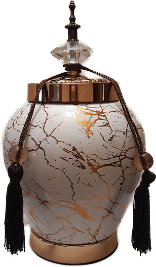Karvounis Vase Ceramic Gold Diameter 18xHeight 34cm Karvounis Vase Ceramic Gold Diameter 18xHeight 34cm