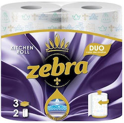 Zebra Duo Χαρτί Κουζίνας 2 Ρολά 3 Φύλλων (170gr/Ρολό) Zebra Duo Χαρτί Κουζίνας 2 Ρολά 3 Φύλλων (170gr/Ρολό)