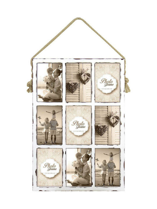 ZEP Multi Wooden 9 Number of Spit 10x15cm with Beige Frame