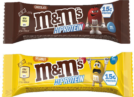 m&m's HiProtein Μπάρα με 15gr Πρωτεΐνης & Γεύση Peanut 51gr