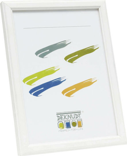 Deknudt Wall Photo Frame with White Wooden Frame 21x30