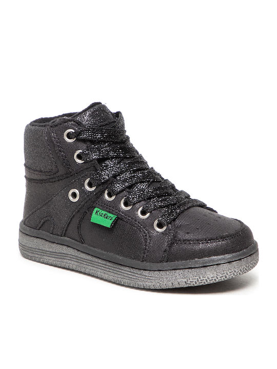 Lowell Παιδικά Sneakers High Ανατομικά Μαύρα