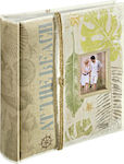 HAMA Photo Album for 200 Photos, size 10x15cm, Beige Leaves 22.5x22cm