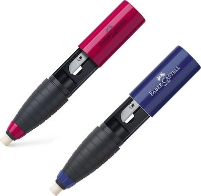 Faber-Castell Plastic Pencil Sharpener Barrel with Eraser (Μiscellaneous Colours)