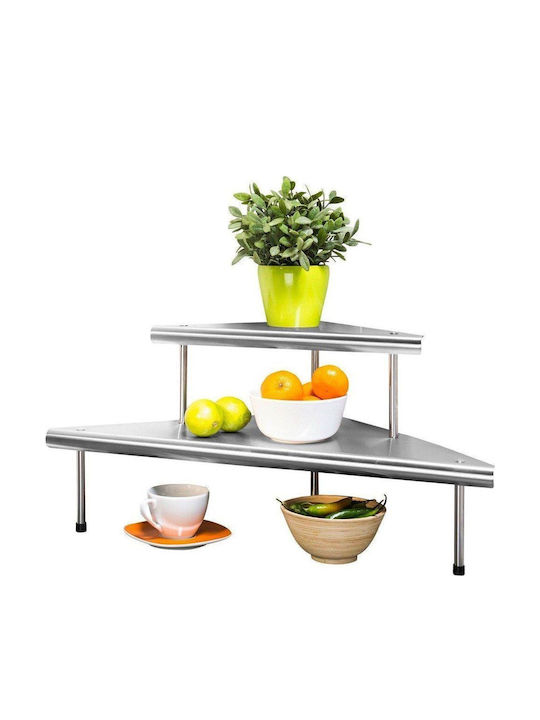 Wenko Kitchen Rack Stainless Steel Silver 2 Slots 48.5x31x48.5cm