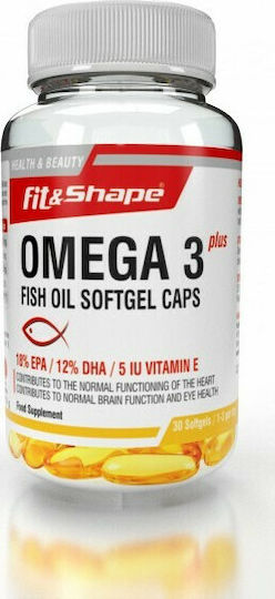 Fit & Shape Omega 3 Plus Fish Oil Fish Oil 180mg 30 softgels