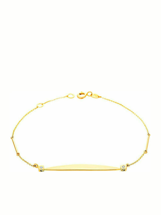 14K Gold bracelet "Secret ID"