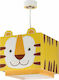 Ango Kids Plastic Single Ceiling Light E27 Little Tiger Yellow 23W