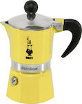 Bialetti Rainbow Stovetop Espresso Pot for 1 Cups Yellow