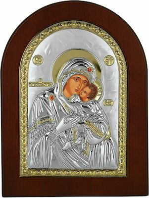 Prince Silvero Silver Holy Mary Icon 20x26cm