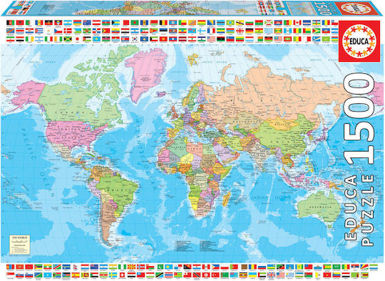 Puzzle Harta Politică Mondială 2D 1500 Piese
