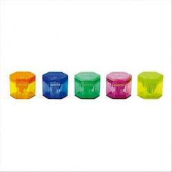 Giotto Plastic Triple Pencil Sharpener Barrel (Μiscellaneous Colours)