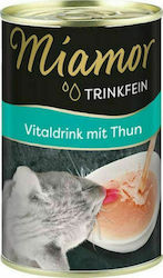 Miamor TrinkFine Nasses Katzenfutter für Katze in Dose mit Thunfisch 135gr