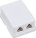 Central Telephone Socket With Frame Double And Sticker In White Colour 01-04-63M