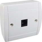 Central Complete Single Telephone Socket White 01-04-64M