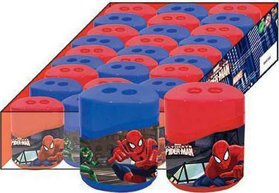 Gim Spiderman Plastic Double Pencil Sharpener (Μiscellaneous Designs/Colours)