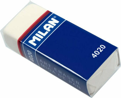 Milan Eraser for Pencil and Pen 4020 1pcs White