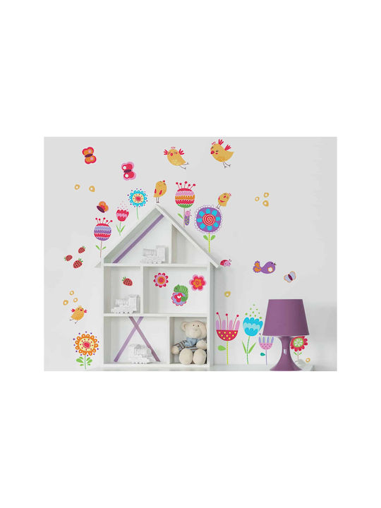 Ango Детска стикерна за стена Стена Birds & Flowers 115x95бр 39бр