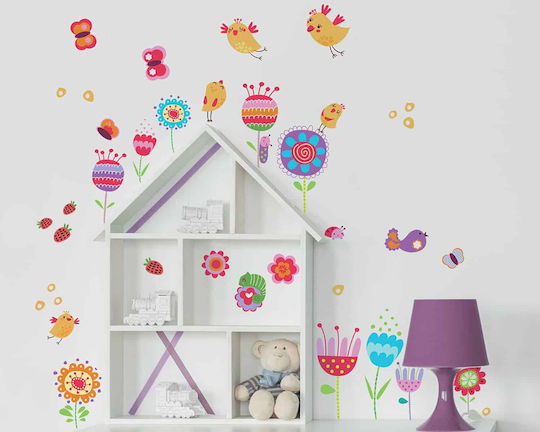 Ango Kids Vinyl Wall Sticker Birds & Flowers 115x95cm 39pcs