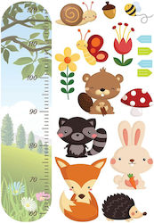 Ango Kids Growth Height Chart Wall Sticker with Design Animals Funny Animals Green 120cm