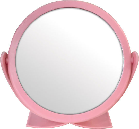 AGC Tabletop Makeup Mirror 16.5x16.5cm Pink 40201164