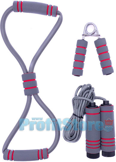 Fitness Set with Jump Rope, Resistance Band & Octagon Loop