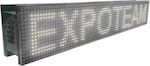 ExpoLedTeam Semn LED rulant Cu o singură față Impermeabila 64x16cm Alb