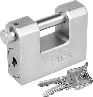 Cisa Steel Padlock Monoblock with Key 85mm 1pcs