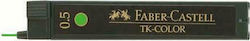 Faber-Castell 12 Механични Графитни Върхове TK-Color Зелени
