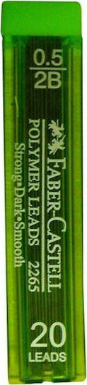 Faber-Castell 20 Συσκευασίες x 20 Μύτες Μολυβιού Polymer Πάχους 0.5mm Τύπου 2B