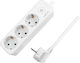 LogiLink Steckdosenleiste 3 Positionen mit Schalter und Kabel 1.5m