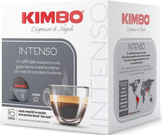 Kimbo Capsule Espresso Intenso Compatibile cu Mașina Dolce Gusto 16capace
