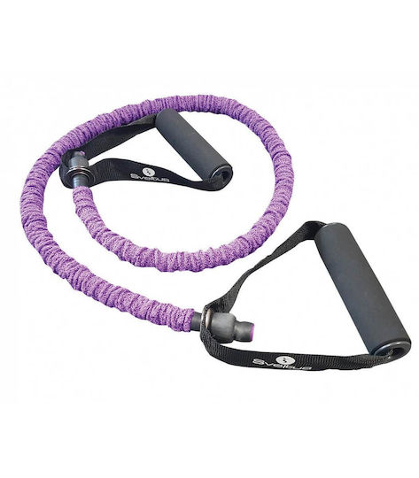 Sveltus Bandă De Rezistență Gymtube Nivel Mediu Cu Mânere Violet 12m