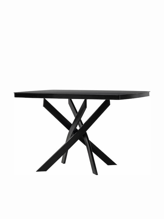 Orion Dining Room Rectangular Table 120 Μαύρο 120x75x75cm