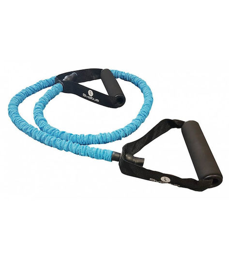 Sveltus Fitness Power Tube Widerstandsbänder Mäßig / Schwer mit Griffen Blau Hell 12m