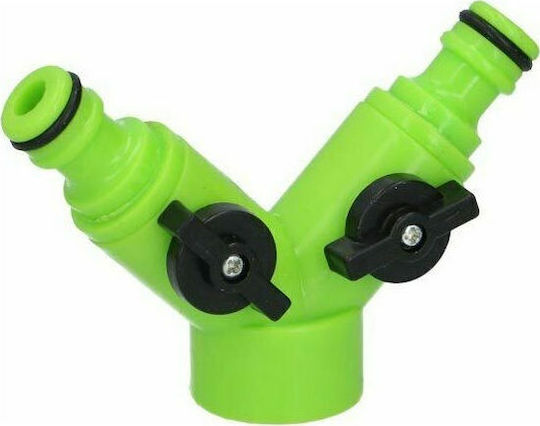 Kinzo 11961 Splitter with Two Slots with Switch Green