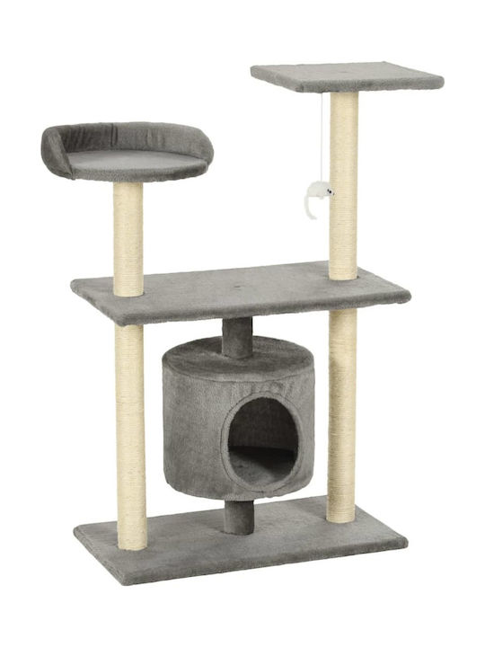 vidaXL Scratching Post Cat Trees Gray 3 levels ...