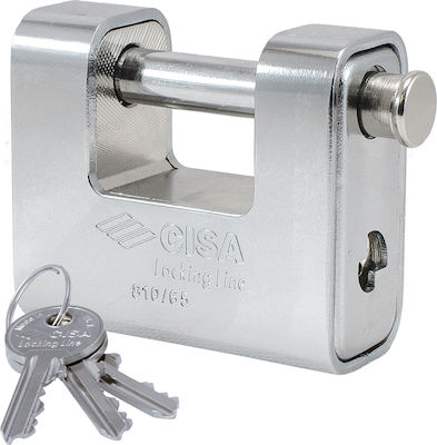 Cisa Steel Padlock Monoblock with Key 80mm 1pcs