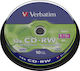 Verbatim Επανεγγράψιμα CD-RW 12x 700MB Cake Box 10τμχ