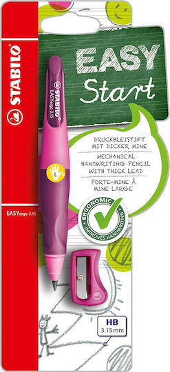 Stabilo Easyergo Mechanical Pencil Plastic with Sharpener for Left-handed 2pcs Pink
