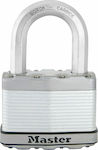 Master Lock Excell M15EURDLF Oțel Lăcăt Încuietoare Shackle cu cheie 64mm 1buc