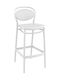 Hocker für Bar Für den Außenbereich aus Polypropylen Marcel 75 White 1Stück 75x45x106cm