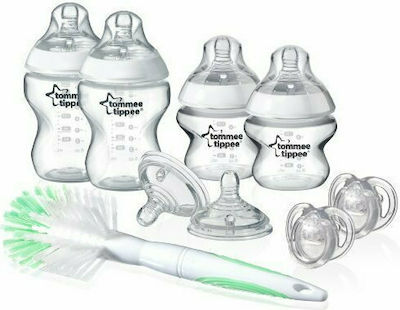 Tommee Tippee Plastic Bottle Set Closer To Nature Newborn Starter Set Anti-Colic with Silicone Nipple for 9+ months 150ml 9pcs