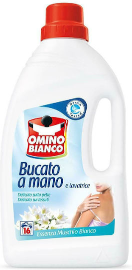 Omino Bianco Liquid Laundry Detergent Marseille with Fragrance White Musk 1lt (16 Measuring Cups)