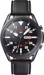 Samsung Galaxy Watch3 Stainless Steel 45mm Αδιάβροχο με Παλμογράφο (Mystic Black)