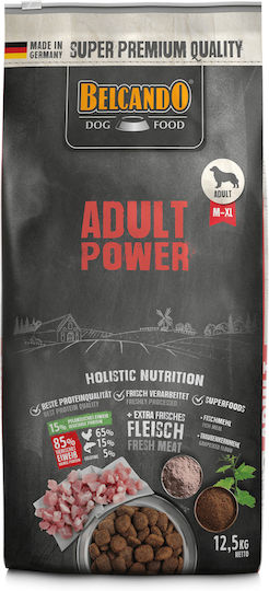 Belcando Adult Power 12.5kg Dry Food Grain-Free for Adult Medium & Large Breed Dogs with Poultry, Rice and Fish