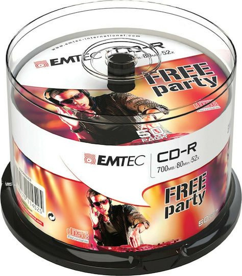 Emtec Recordable CD-R 52x 700MB Cake Box 50pcs