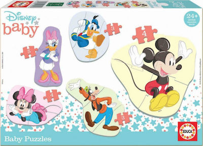 Wooden Kids Peg Puzzle Baby Mickey And Friends 19pcs Educa