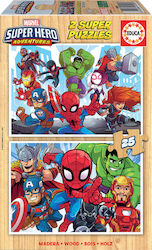 Wooden Kids Puzzle Marvel Super Adventures for 4++ Years 50pcs Educa